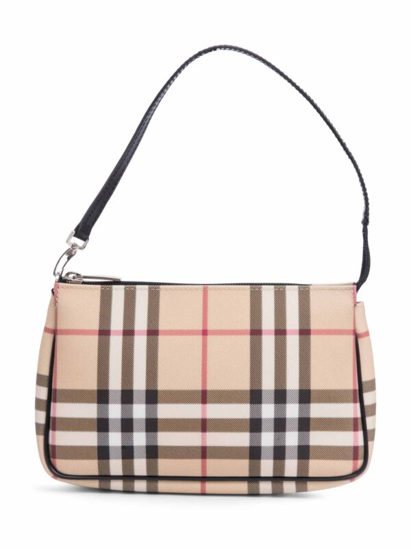 Burberry Logo House Check Pochette Beige Black