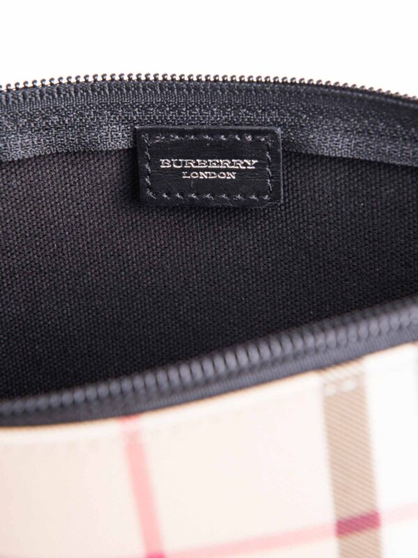 Burberry Logo House Check Pochette Beige Black