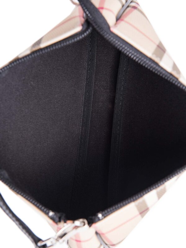 Burberry Logo House Check Pochette Beige Black
