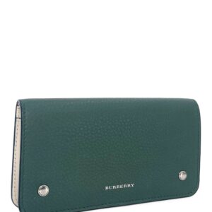 Burberry Logo Leather Bi-fold Wallet Hunter Green