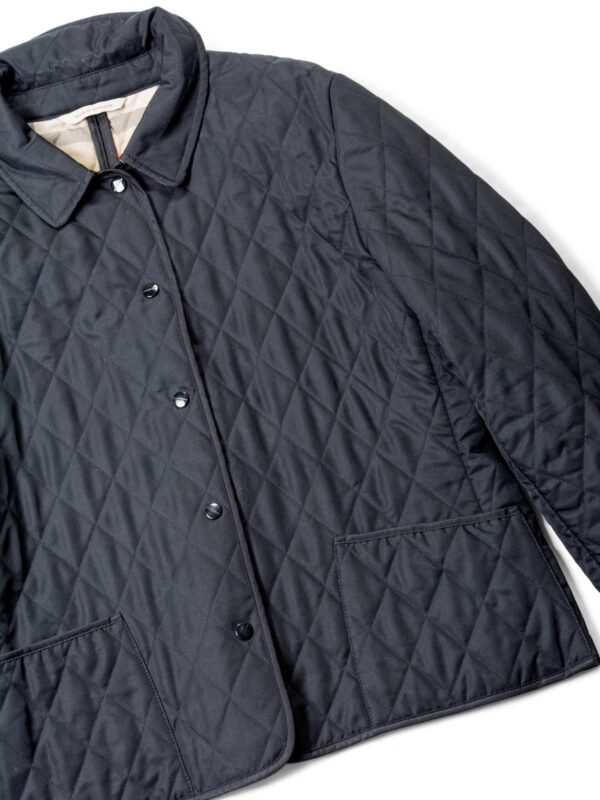 Burberry Logo Quilted Nova Check Buckle Jacket Black