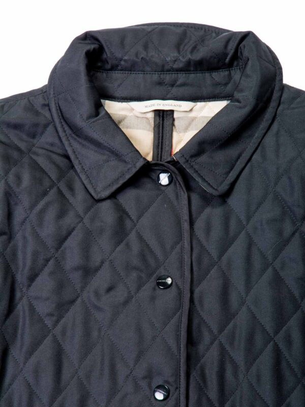 Burberry Logo Quilted Nova Check Buckle Jacket Black