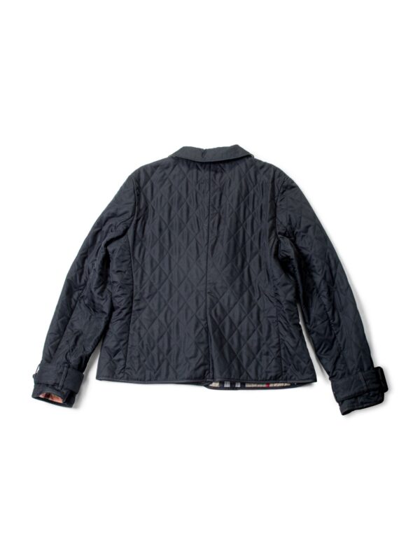 Burberry Logo Quilted Nova Check Buckle Jacket Black