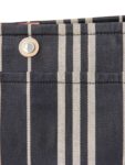 Burberry Logo Striped Canvas Tote Bag Navy Ivory
