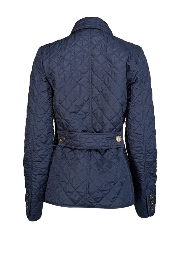 Burberry - Navy Blue Quilted Button Front Jacket Sz S