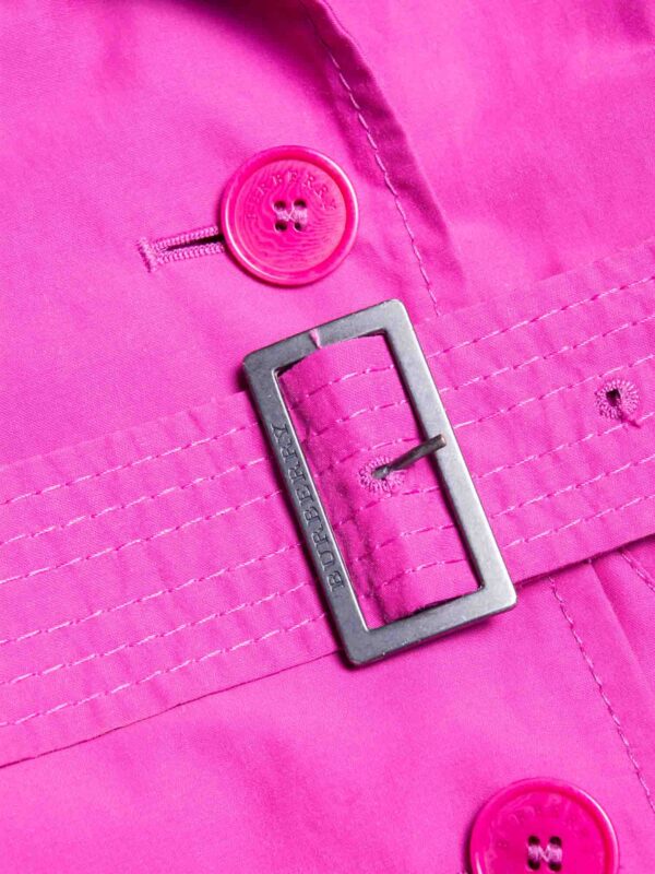 Burberry Nova Check Belted Trench Coat Hot Pink