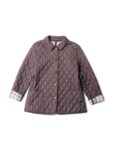 Burberry Nova Check Quilted Fitted Jacket Brown