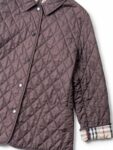 Burberry Nova Check Quilted Fitted Jacket Brown