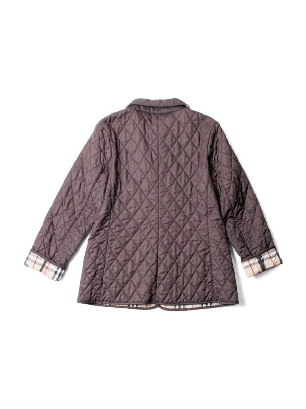 Burberry Nova Check Quilted Fitted Jacket Brown
