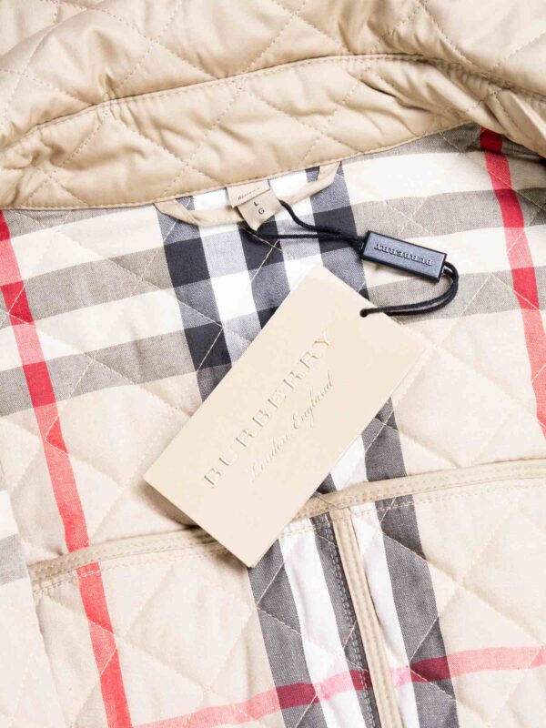 Burberry Nova Check Quilted Jacket Beige