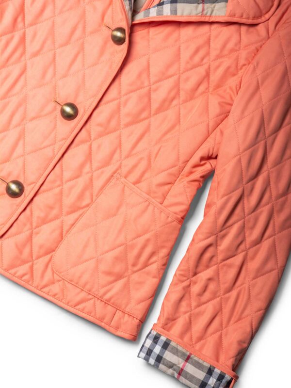 Burberry Nova Check Quilted Jacket Orange