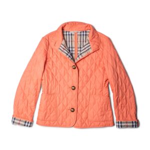 Burberry Nova Check Quilted Jacket Orange