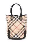 Burberry Nova Check Top Handle Shopper Bag Beige