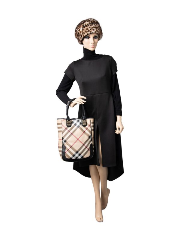 Burberry Nova Check Top Handle Shopper Bag Beige