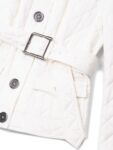 Burberry Quilted Belted Jacket White
