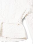 Burberry Quilted Belted Jacket White