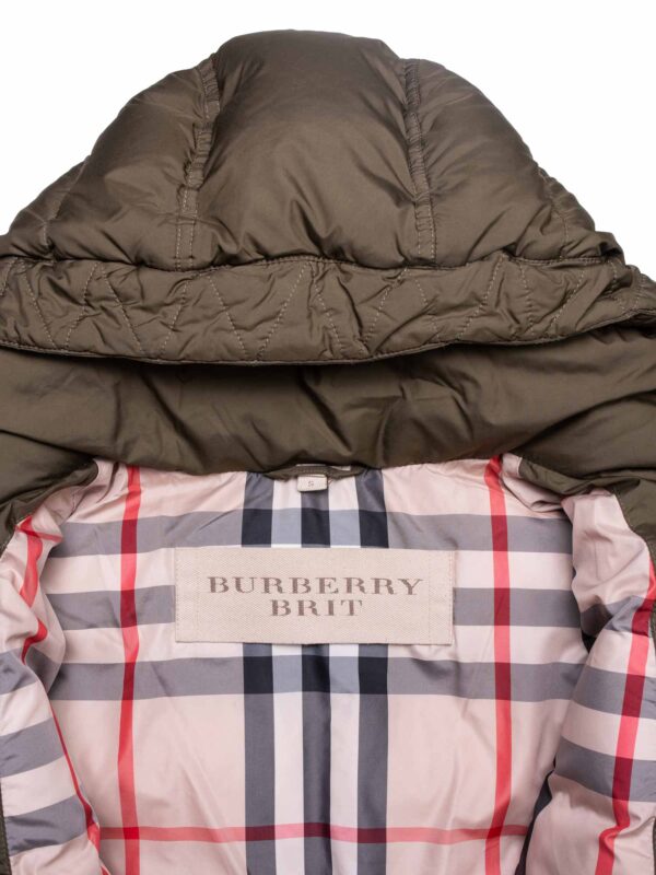 Burberry Quilted Down Novacheck Fitted Jacket Green