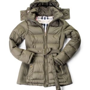 Burberry Quilted Down Novacheck Fitted Jacket Green