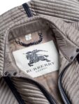 Burberry Quilted Leather Fitted Coat Taupe