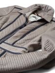 Burberry Quilted Leather Fitted Coat Taupe