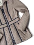Burberry Quilted Leather Fitted Coat Taupe