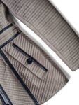 Burberry Quilted Leather Fitted Coat Taupe
