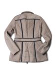 Burberry Quilted Leather Fitted Coat Taupe
