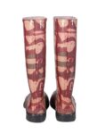 Burberry - Red & Cream Graffiti Heart Print Tall Rain Boots Sz 7