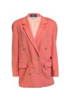 Burberry - Salmon Pink Wool Blend Blazer Sz 10