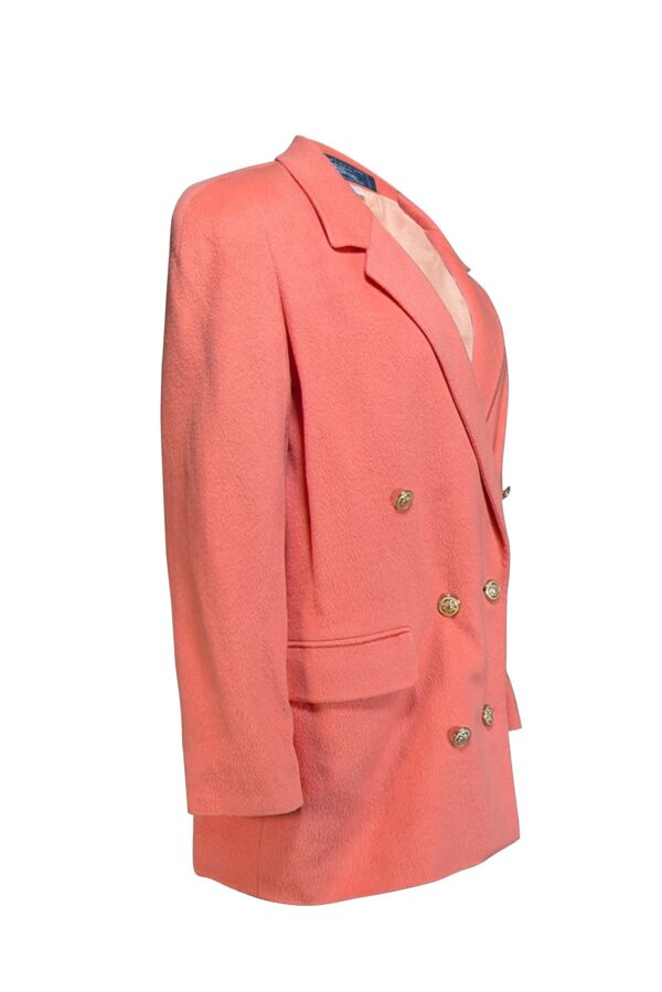 Burberry - Salmon Pink Wool Blend Blazer Sz 10