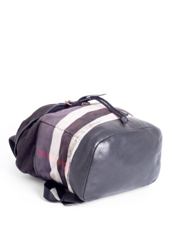 Burberry Vintage Nova Check Utility Unisex Large Backpack Black