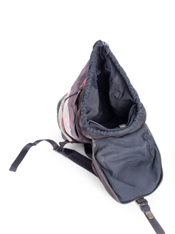 Burberry Vintage Nova Check Utility Unisex Large Backpack Black