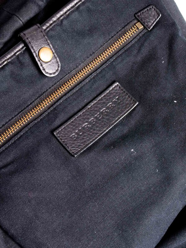 Burberry Vintage Nova Check Utility Unisex Large Backpack Black