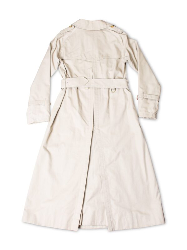 Burberry Vintage Nova Check Wool Lining Trench Coat Beige