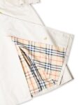 Burberry Vintage Nova Check Wool Lining Trench Coat Beige