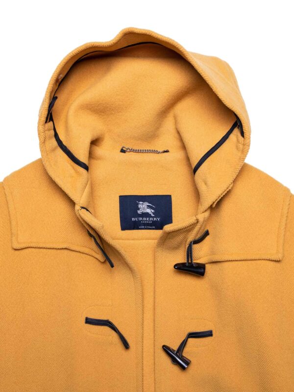 Burberry Wool Hooded Duffle Coat Yellow