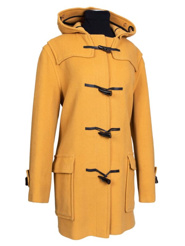 Burberry Wool Hooded Duffle Coat Yellow