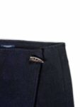 Burberry Wool Toggle Wrap Mini Skirt Black