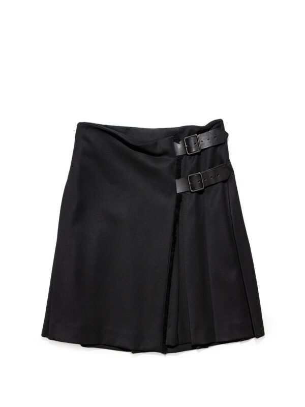Burberry Wool Wrap Skirt Black