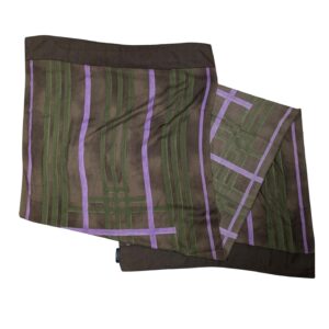 Burberry - Olive, Green, & Lavender Cashmere Blend Scarf