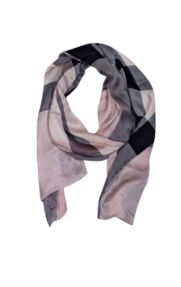 Burberry - Pink, Beige, & Black Plaid Scarf