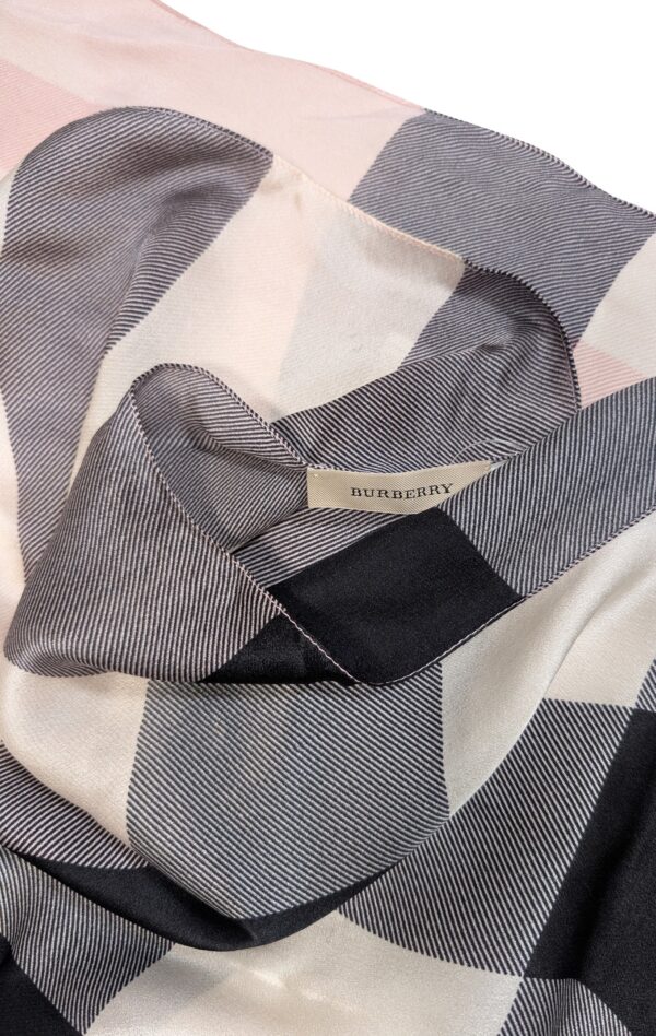 Burberry - Pink, Beige, & Black Plaid Scarf