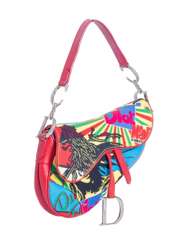 Christian Dior Collectible Rasta Mania Saddle Bag Multicolor