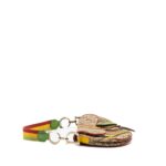 Dior Vintage Saddle Bag Canvas/ Leather Multicolour