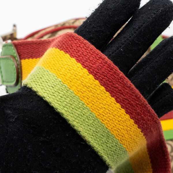 Dior Vintage Saddle Bag Canvas/ Leather Multicolour