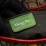 Dior Vintage Saddle Bag Canvas/ Leather Multicolour