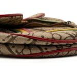 Dior Vintage Saddle Bag Canvas/ Leather Multicolour