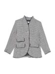 Yves Saint Laurent Wool Houndstooth Jacket White Black