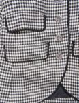 Yves Saint Laurent Wool Houndstooth Jacket White Black
