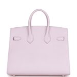 Hermes Birkin Sellier 25 Mauve Pale Epsom Palladium Hardware